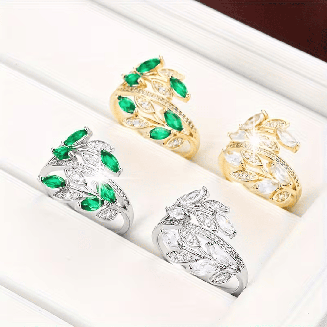 Anillo Jardín de Olivo Esmeralda – imagen 3