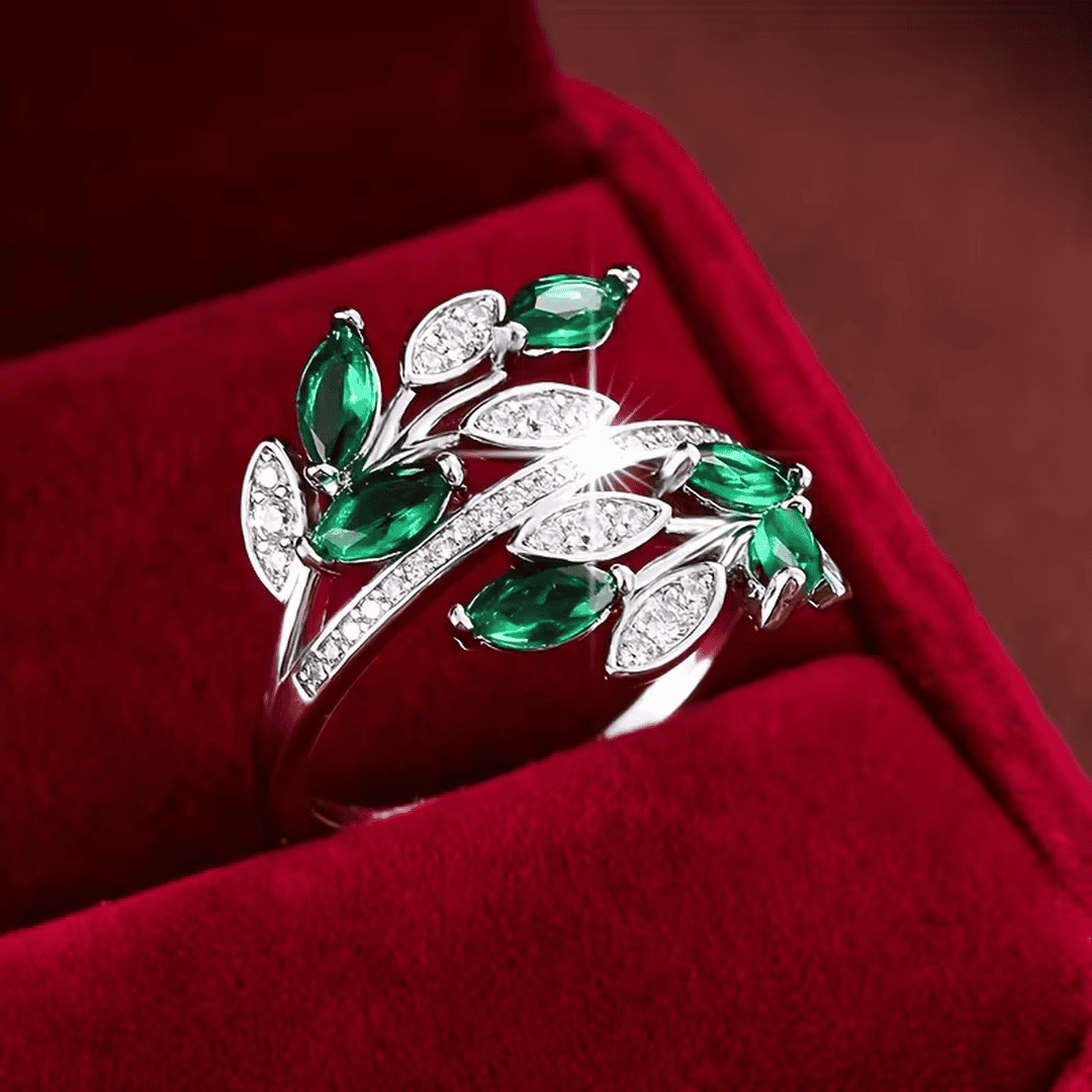 Anillo Jardín de Olivo Esmeralda – imagen 2