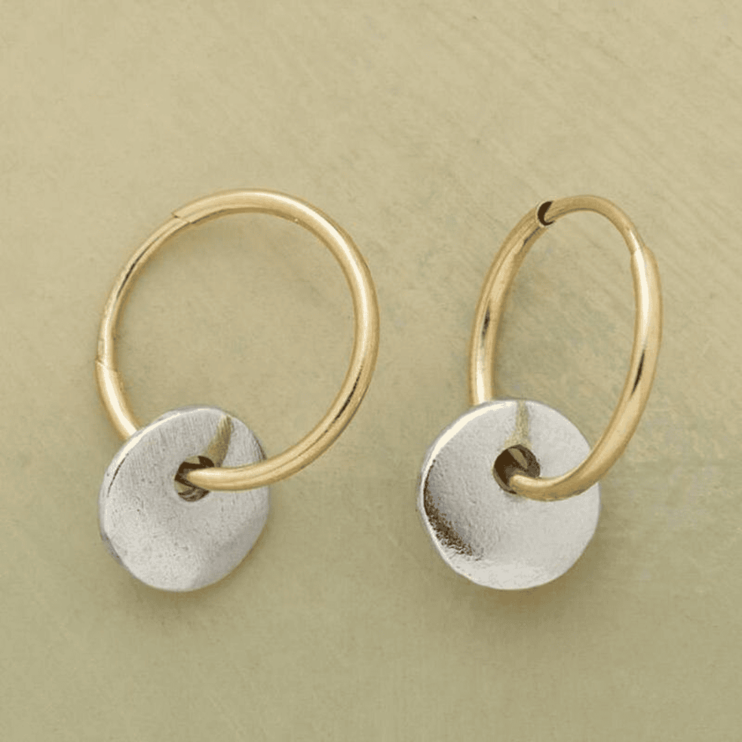 Pendientes de aro elegantes hechos a mano