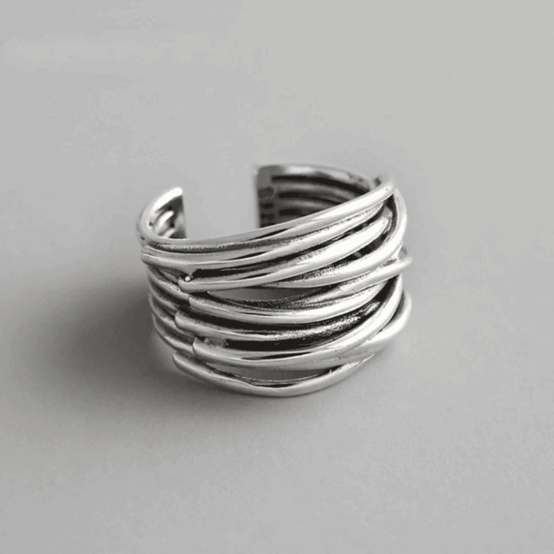 Anillo vintage de doble capa