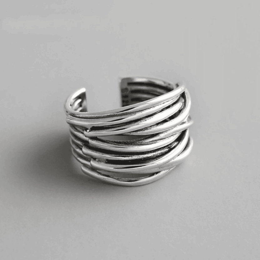 Anillo vintage de doble capa