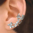 Pendientes vintage de hoja plateada