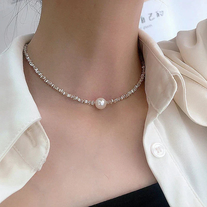 Collar de perlas Splendor en oro