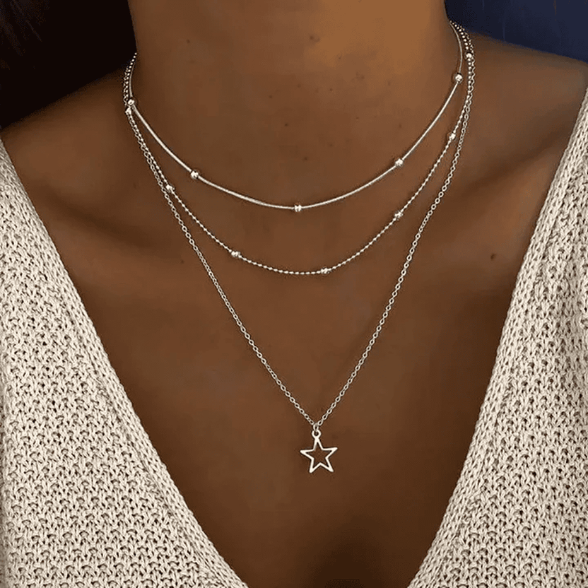 Set de collar con colgante estrella atemporal