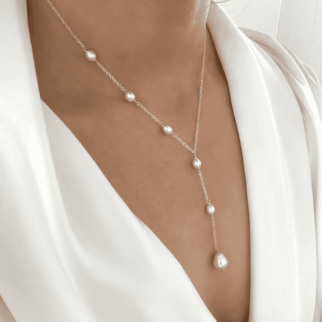 Collar con colgante de perla de estilo vintage – imagen 3