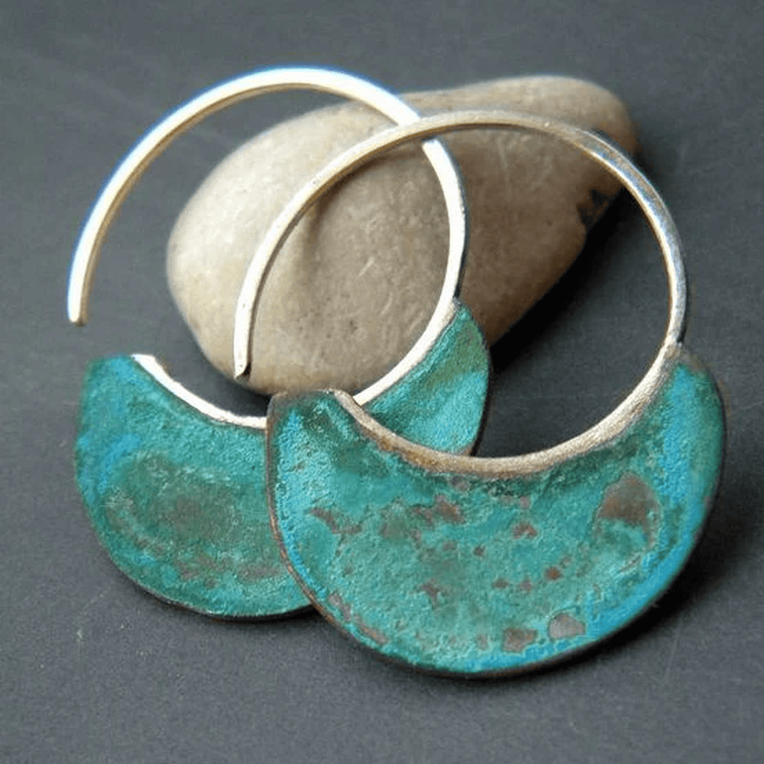 Pendientes vintage de turquesa desgastada