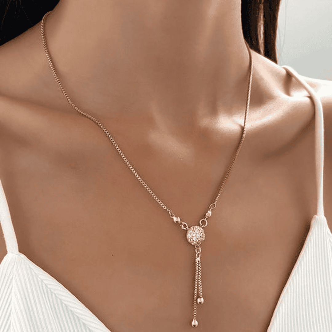 Collar colgante vintage dorado