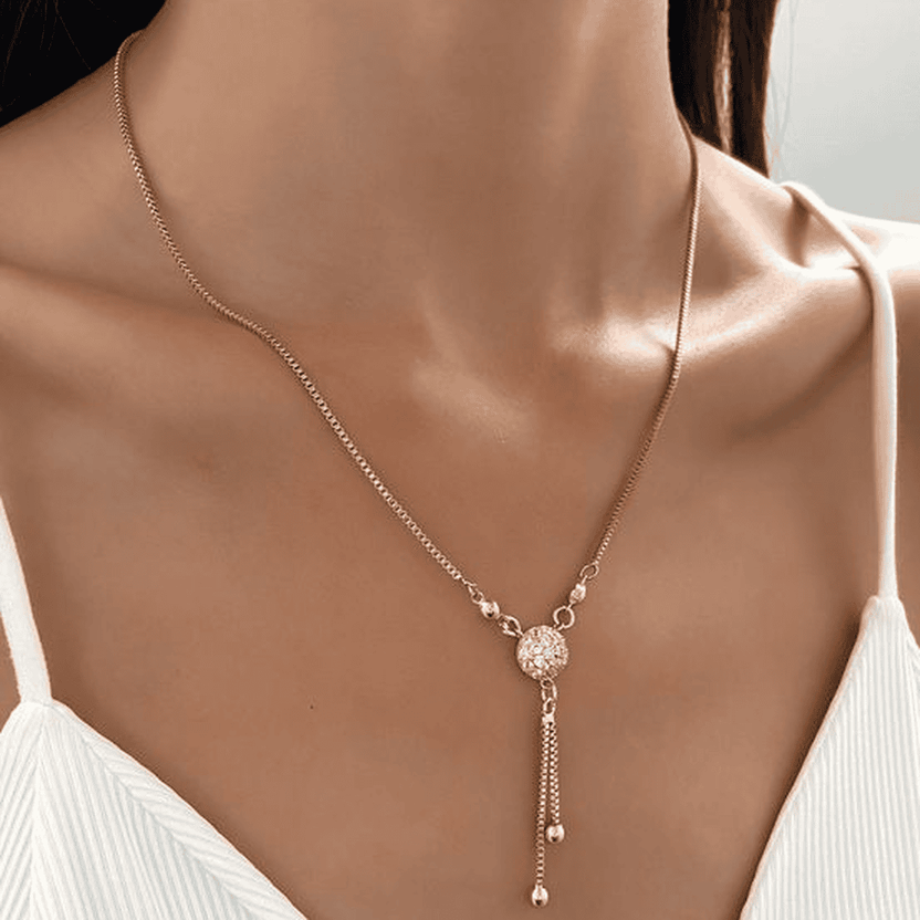Collar colgante vintage dorado