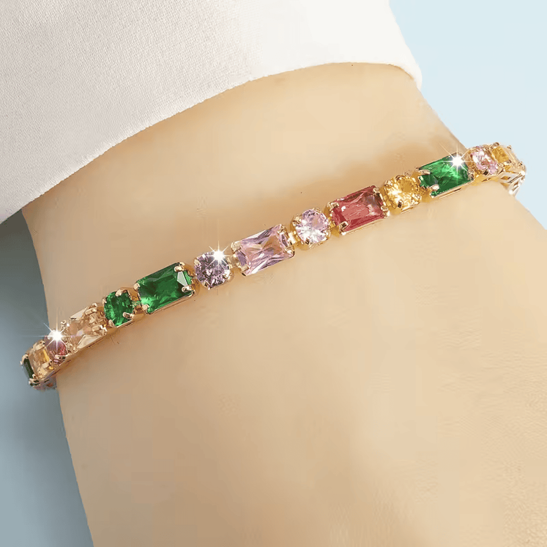 Pulsera de cristal esmeralda radiante – imagen 7