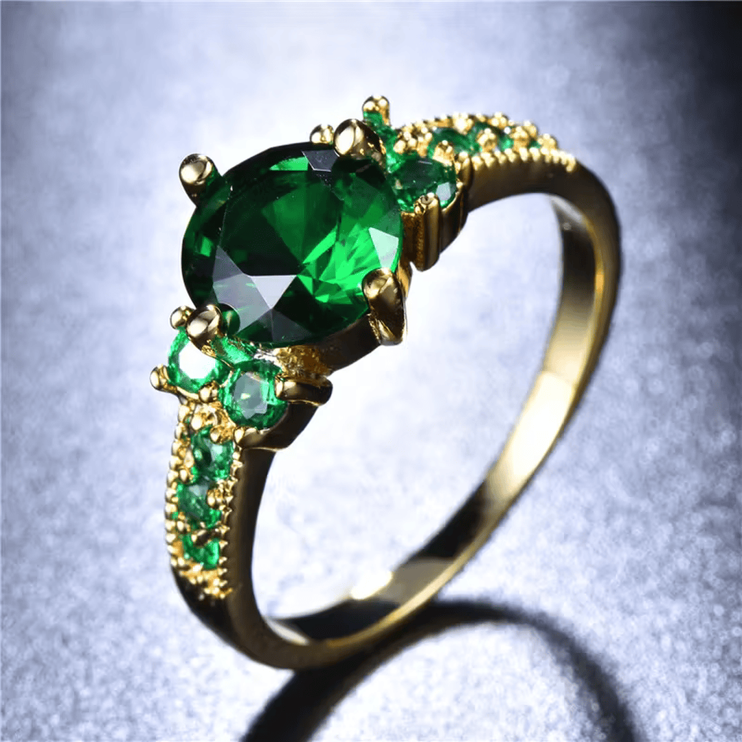 Anillo de cristal Aurora con gema