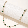 Collar esmeralda verde estilo estación