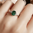 Anillo promesa de cristal esmeralda – imagen 2