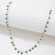 Collar artesanal con gota de esmeralda