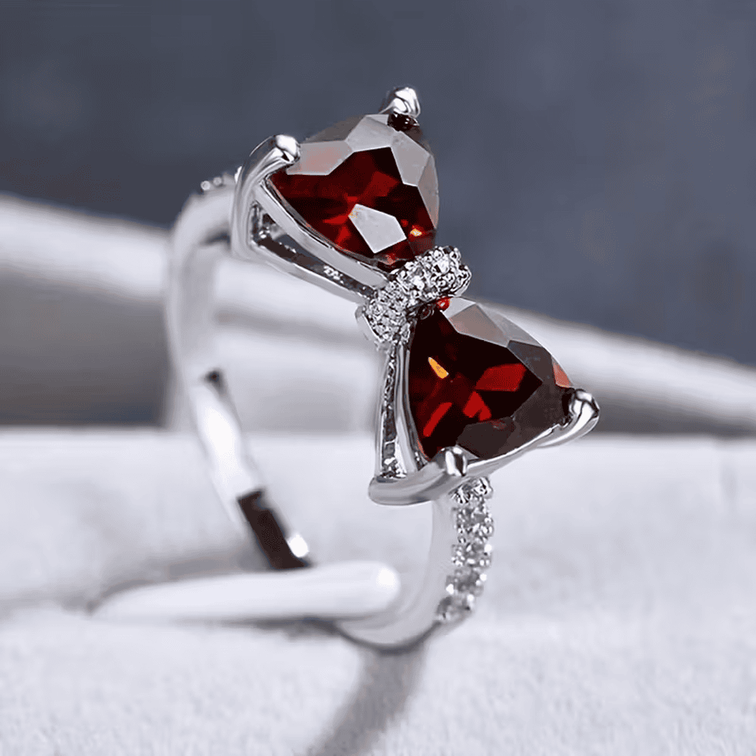 Anillo lazo de cristal esmeralda – imagen 3