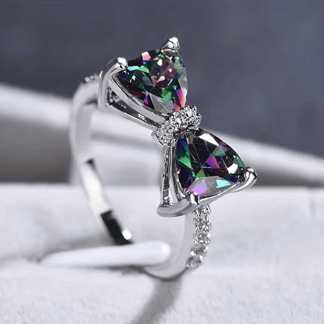 Anillo lazo de cristal esmeralda – imagen 4