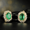 Pendientes elegantes Royale esmeralda