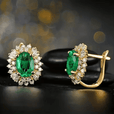 Pendientes elegantes Royale esmeralda – imagen 2