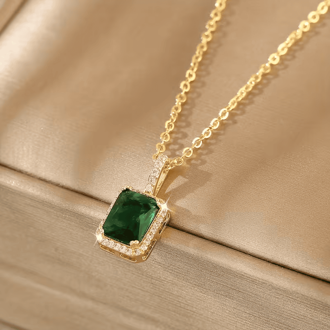 Collar elegante de esmeralda Grace – imagen 2