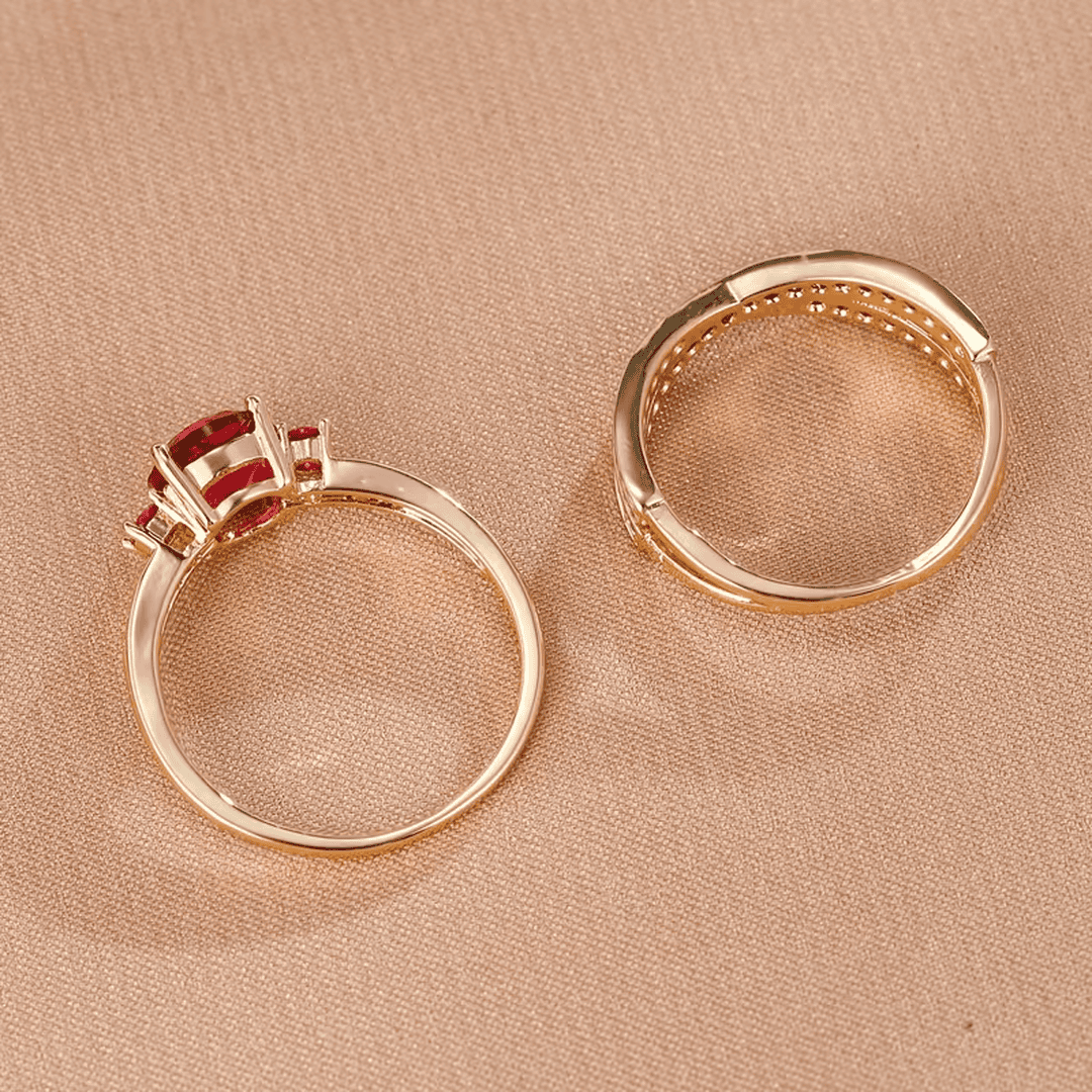 Set de dos anillos esmeralda – imagen 9