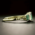 Anillo vintage de esmeralda para herencia – imagen 3
