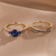 Set de dos anillos esmeralda – imagen 4