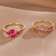 Set de dos anillos esmeralda – imagen 6