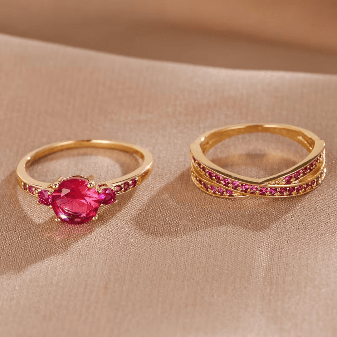 Set de dos anillos esmeralda – imagen 6