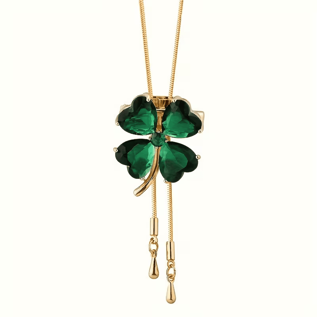 Collar con trébol de esmeralda – imagen 2
