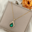 Collar colgante de ola esmeralda – imagen 2