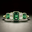 Anillo vintage de esmeralda para herencia