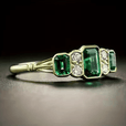 Anillo vintage de esmeralda para herencia – imagen 2