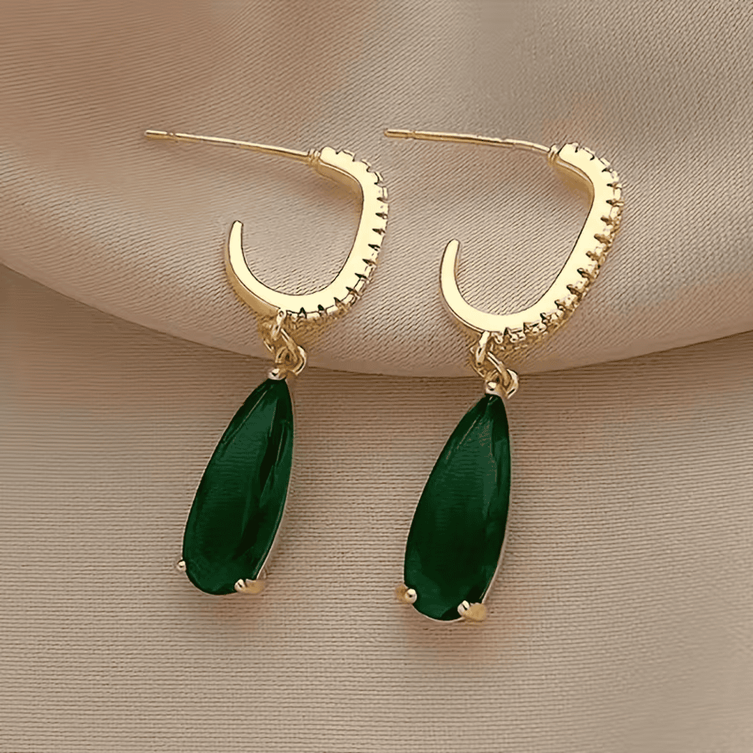 Pendientes esmeralda Forest Cascade – imagen 2