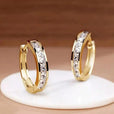 Pendientes aro dorados con cristales