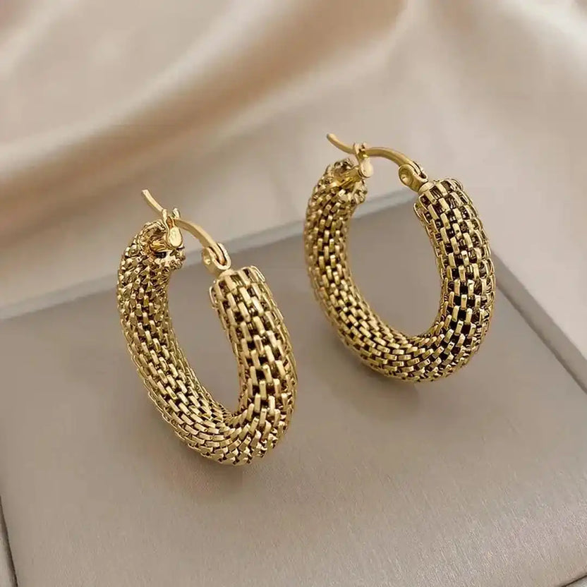Pendientes de aro Golden Tide