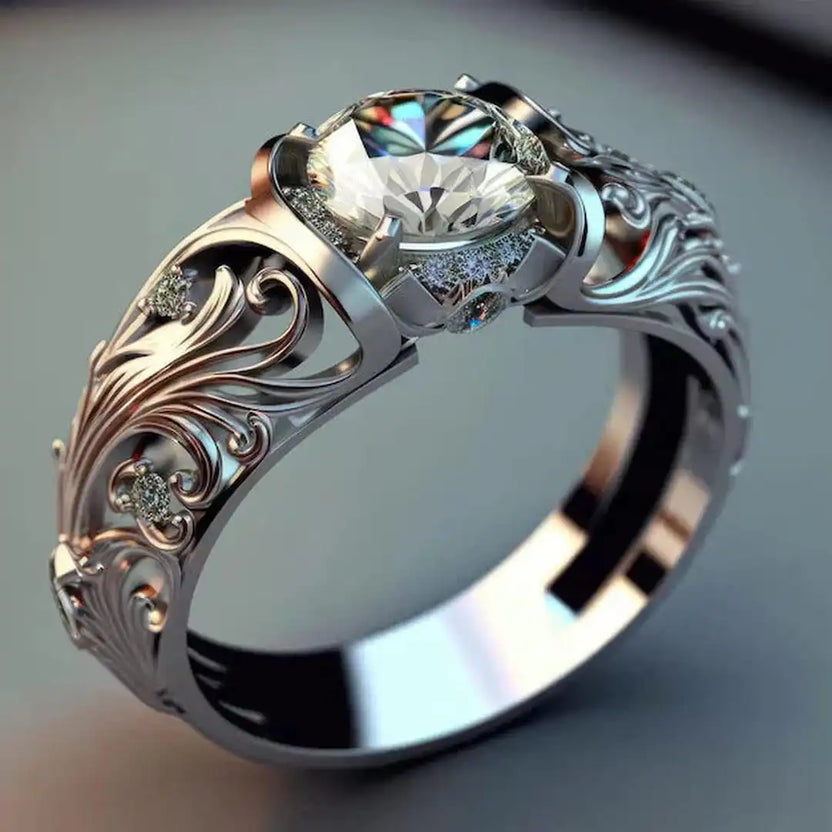 Anillo exquisito de cristal