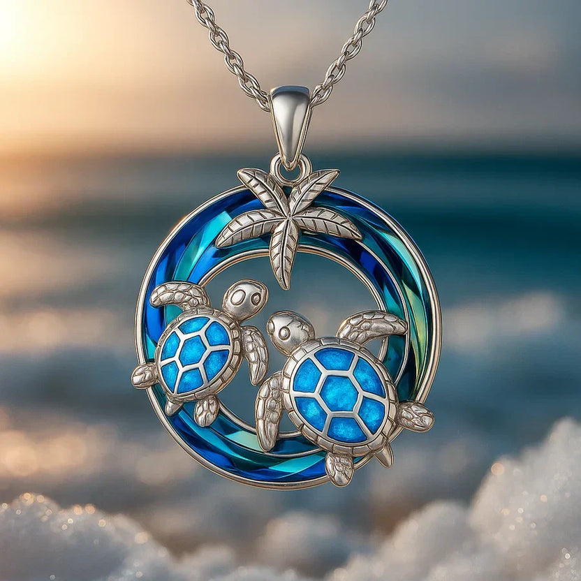 Collar con colgante de tortuga marina