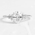 Anillo solitario ovalado con cristal – imagen 2
