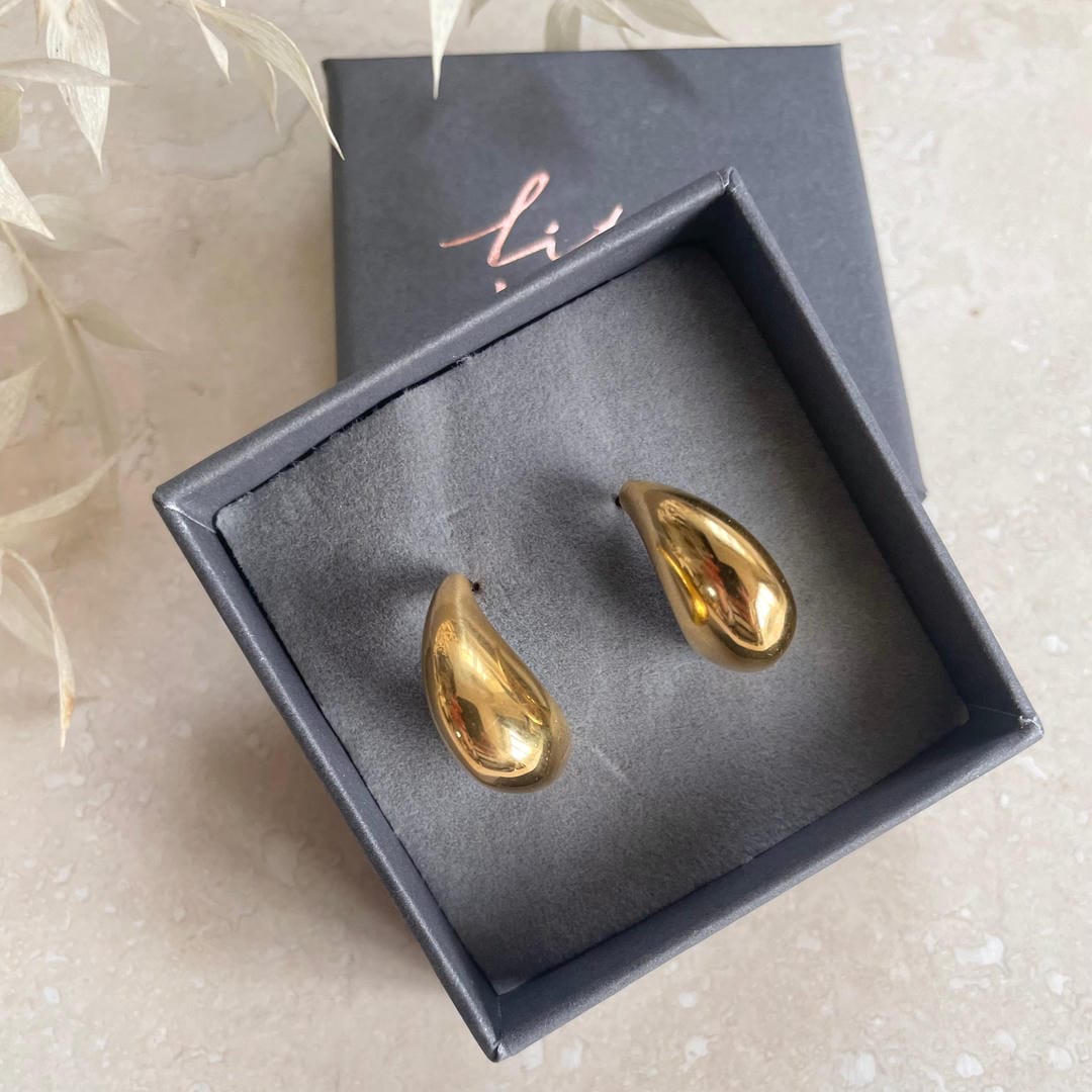 Pendientes de oro en gota para el día a día – imagen 2
