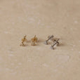 Trío de micro pendientes brillantes