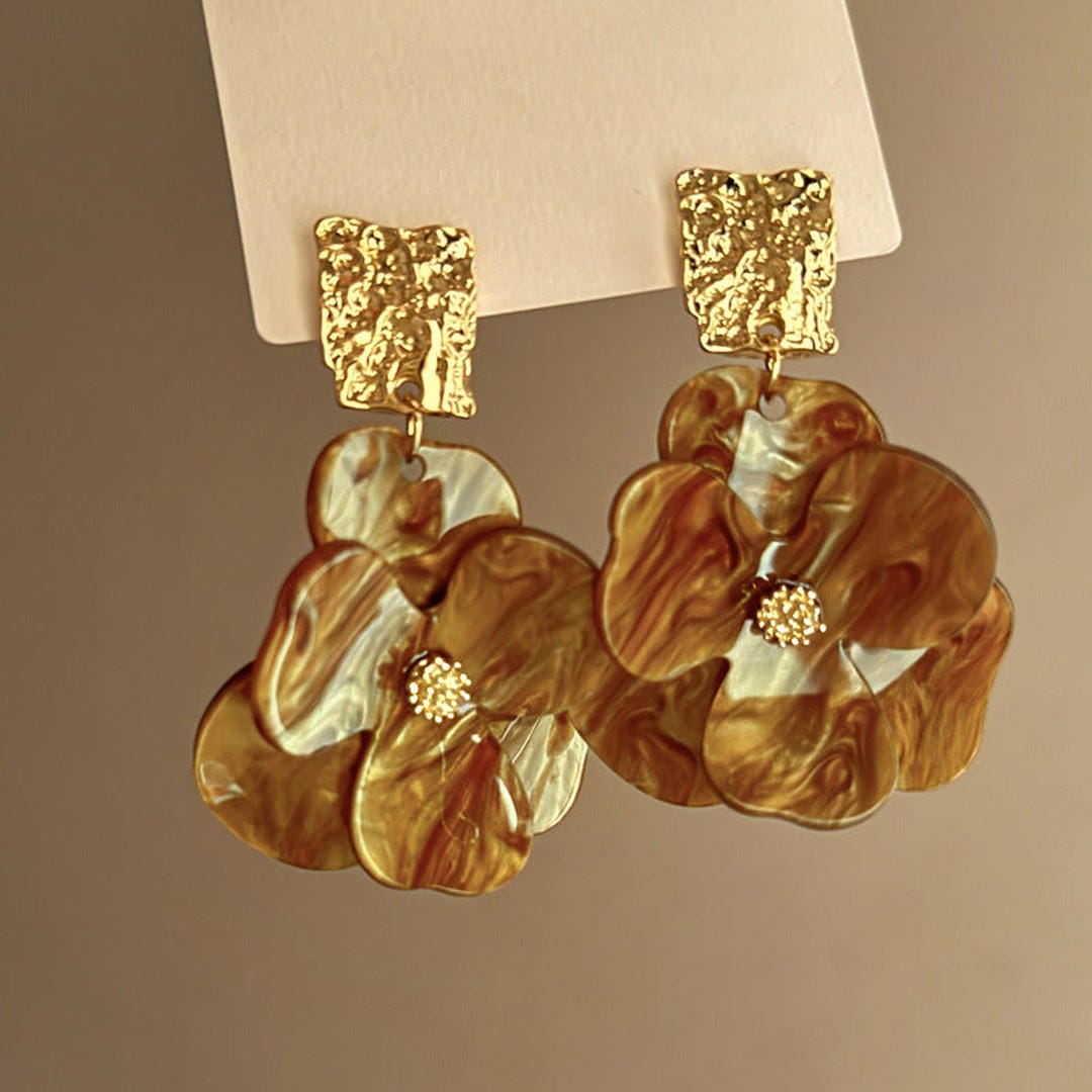 Pendientes florales bohemios elegantes – imagen 3