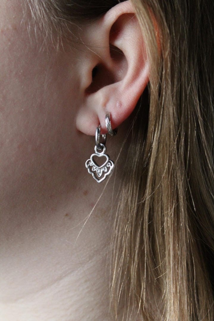 Pendientes colgantes de corazón boho – imagen 4