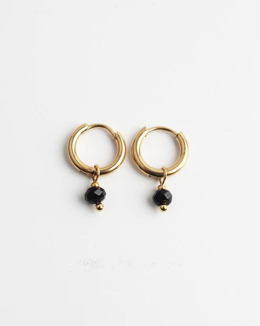 Pendientes colgantes minimalistas de piedra