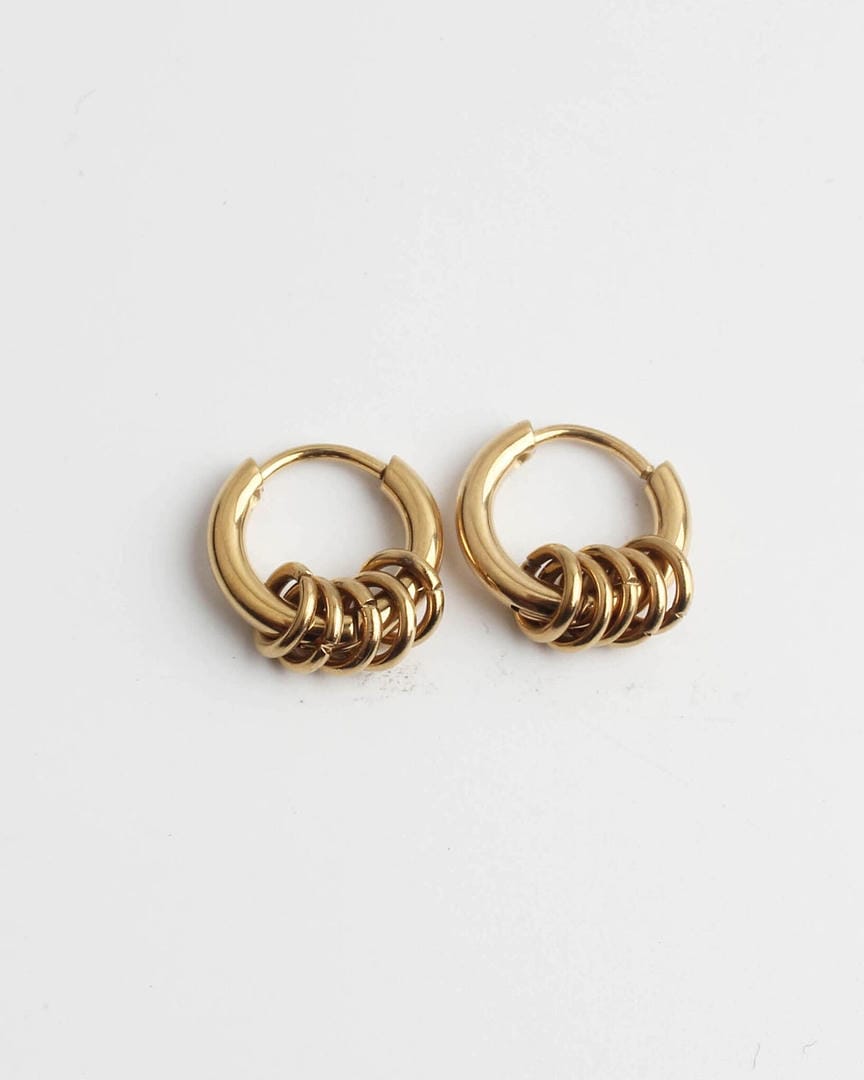 Pendientes aros apilables tipo anillo – imagen 3