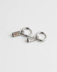 Pendientes rectangulares colgantes con gema brillante – imagen 6