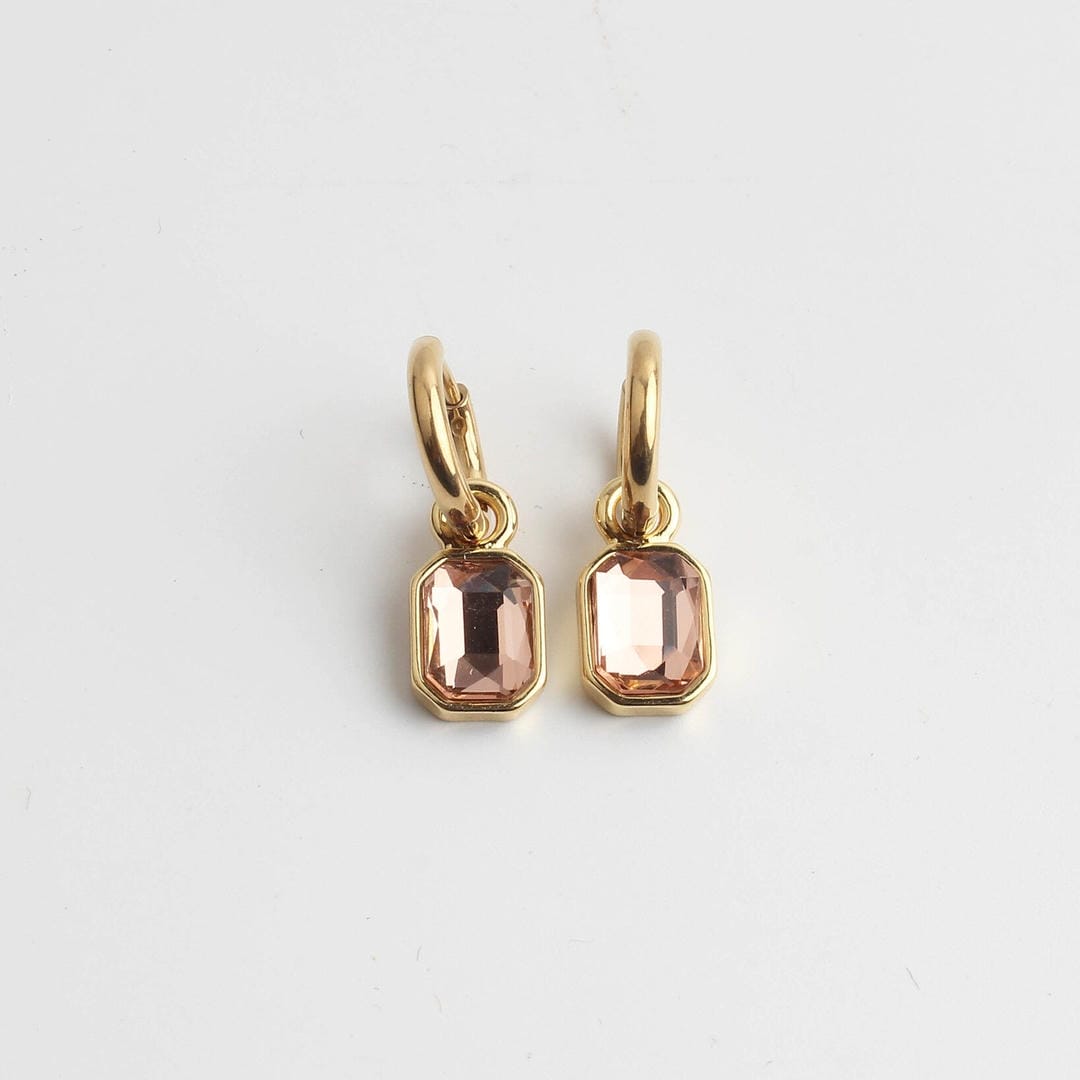 Pendientes elegantes Leonore con piedras de color