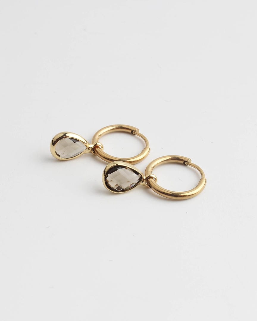 Pendientes ovalados de piedra Dana Sleek – imagen 4