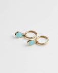 Pendientes ovalados de piedra Dana Sleek – imagen 6