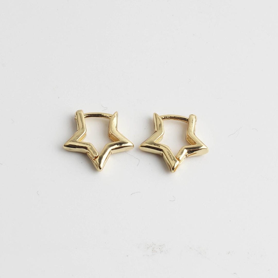 Pendientes juguetones con forma de estrella