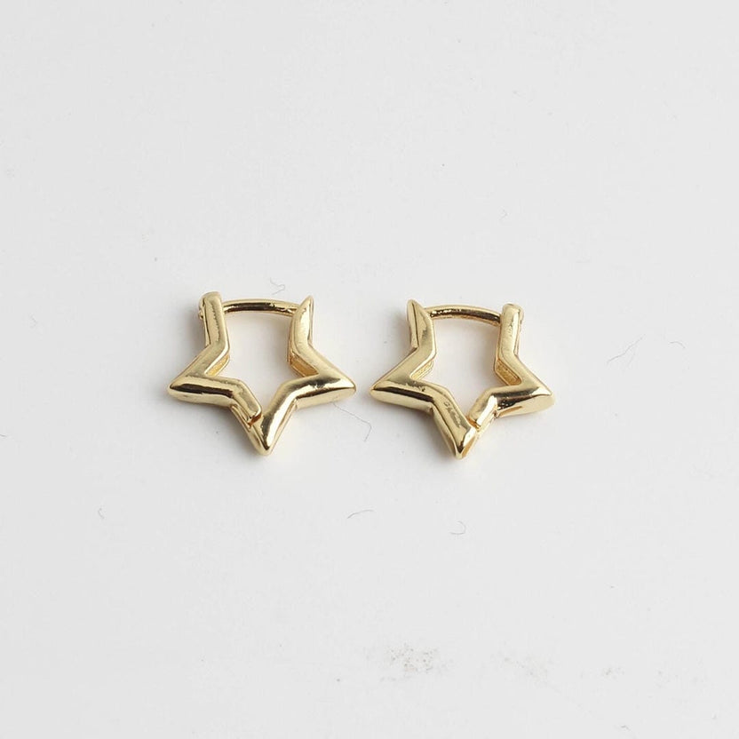 Pendientes juguetones con forma de estrella