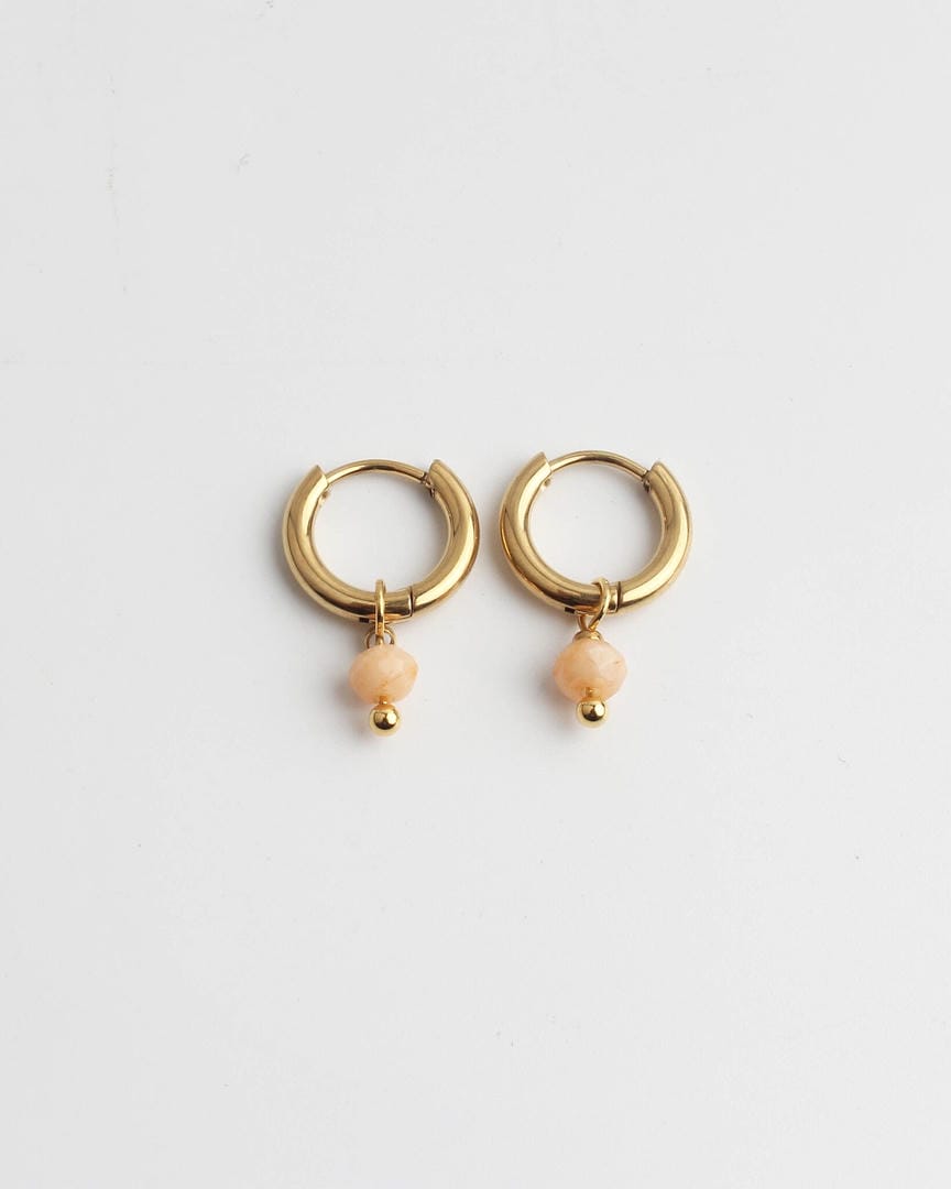Pendientes colgantes minimalistas de piedra – imagen 4